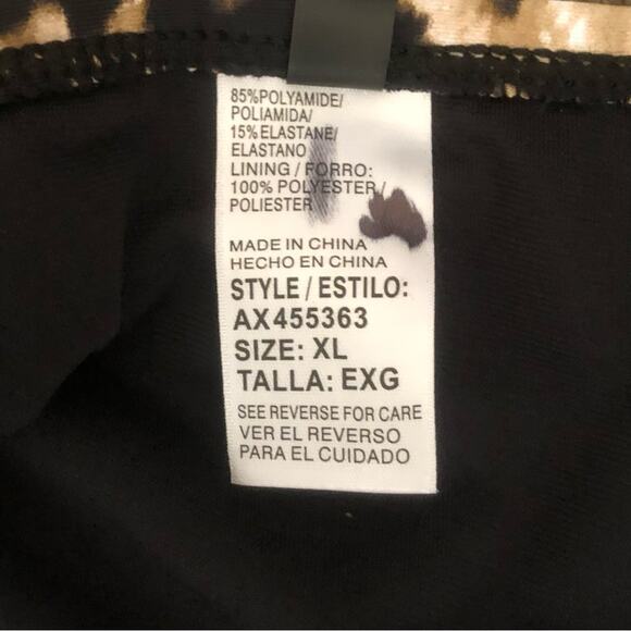 Alex Marie NWT Side Shirred High Cut Full Coverage Animal Print Bikini Bottom XL - Picture 10 of 13